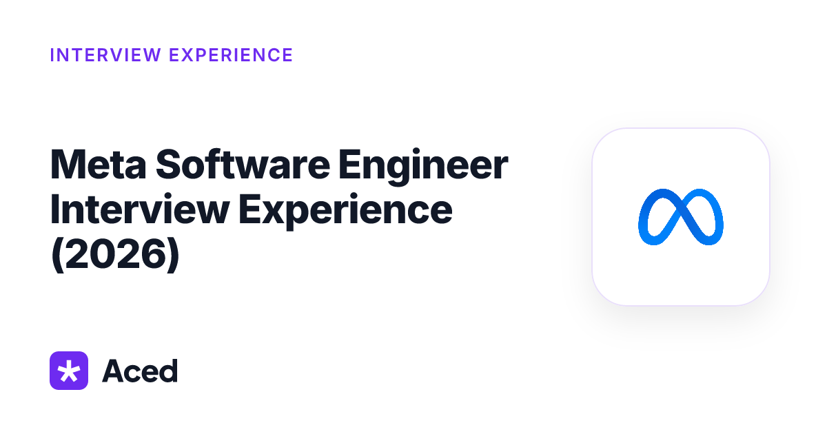 Machine Design Engineer Resume Meta Software Engineer Interview Experience (2026) - Aced (formerly ...